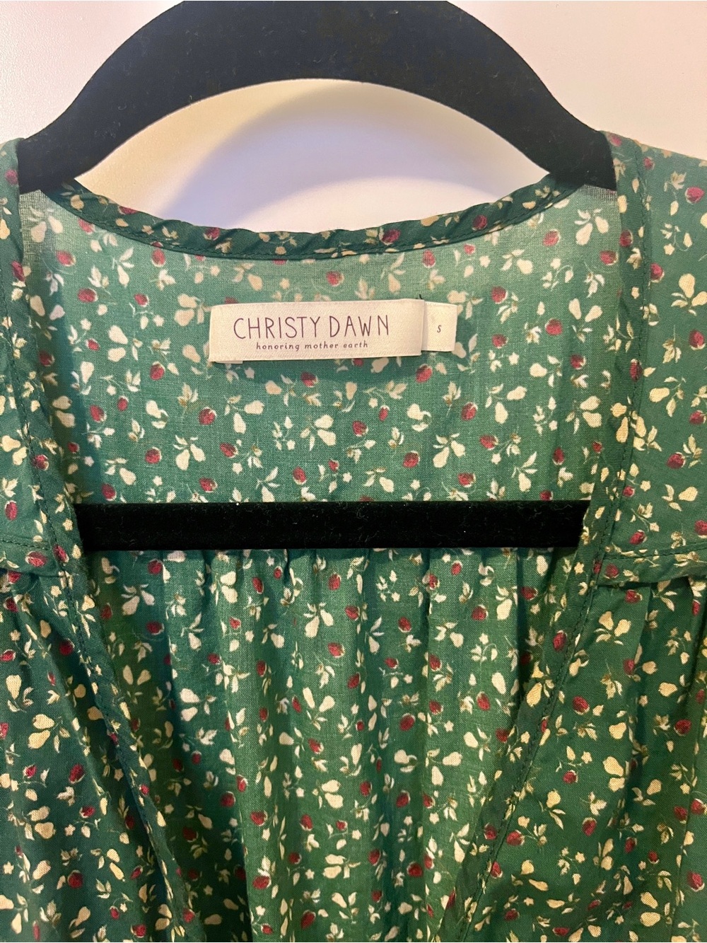 Christy Dawn Moss Pear Harvest Simple Dawn Dress S READ - Picture 3 of 5